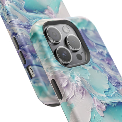 Aqua Abstract Impact-Resistant Phone Case