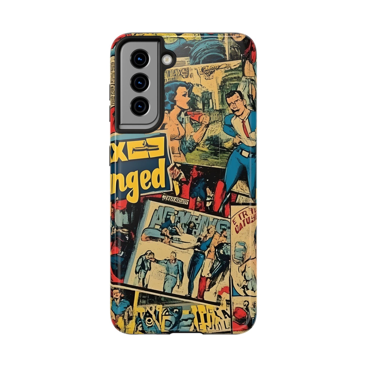 Vintage Comic - Tough Phone Cases, Superhero Phone Covers