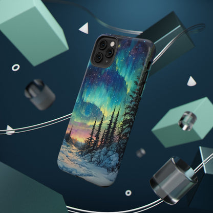 Aurora Borealis Impact-Resistant Phone Case - Durable Protection with Stunning Northern Lights Design