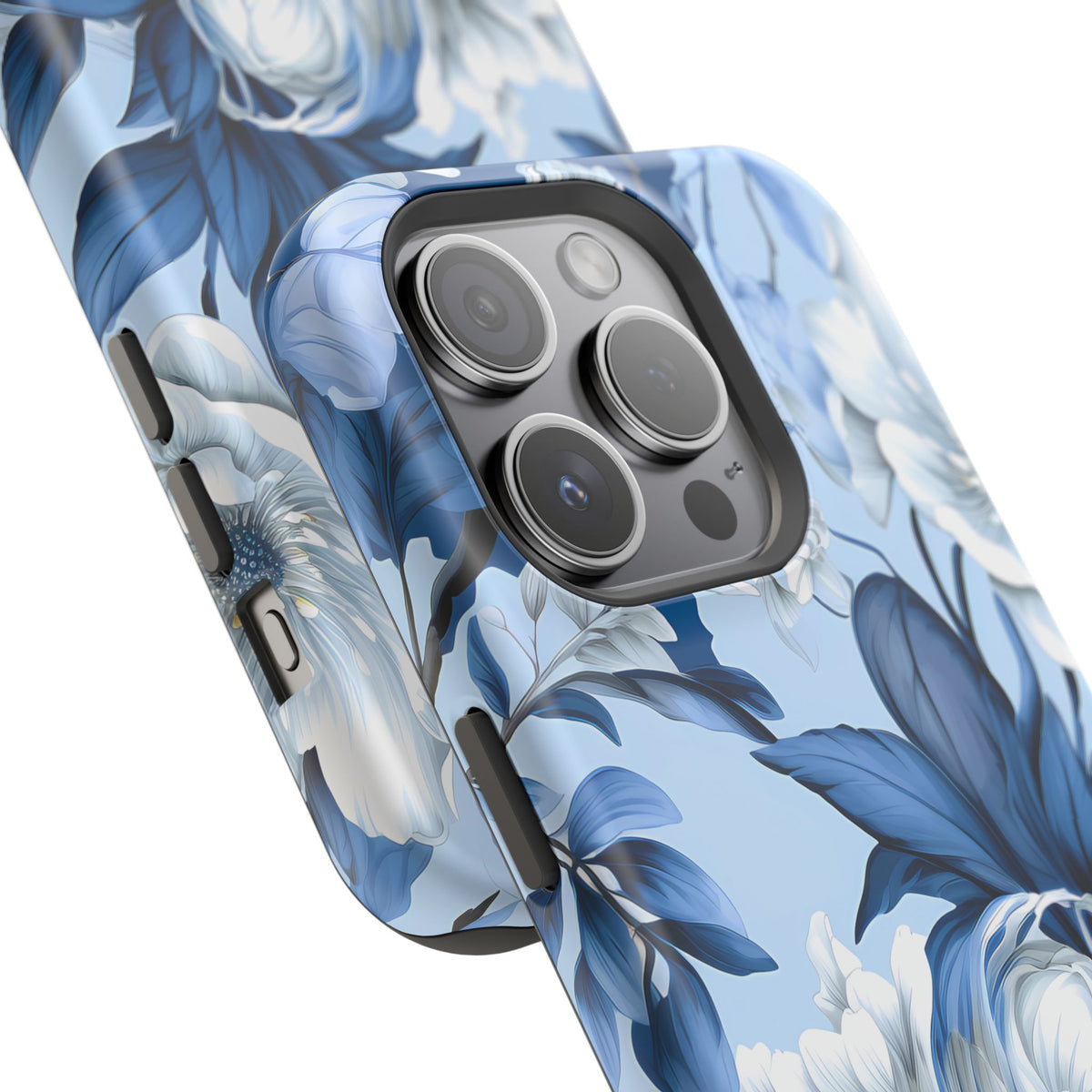 Elegant Blue Floral Phone Case