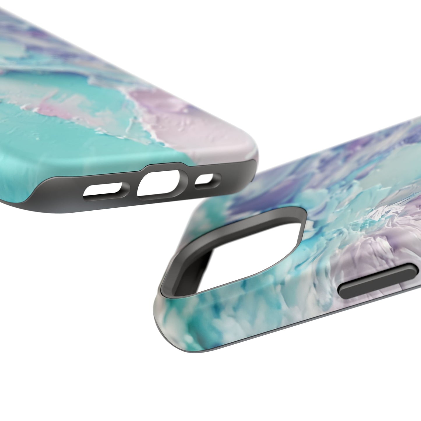 Aqua Abstract Impact-Resistant Phone Case