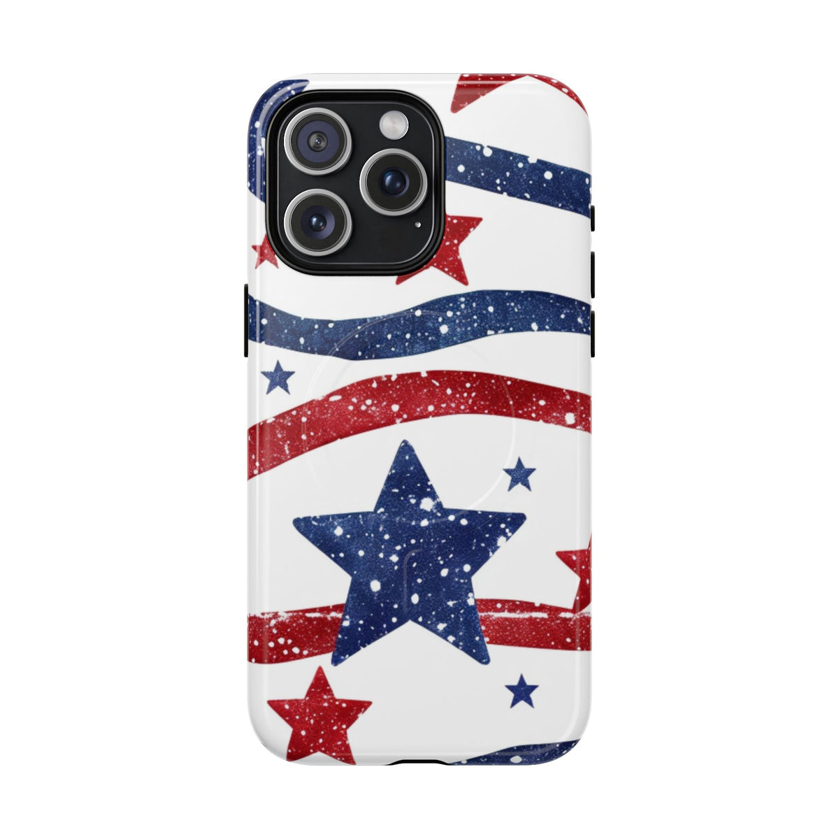 Stars & Stripes Design Impact-Resistant  -Tough Magnetic iPhone Cover
