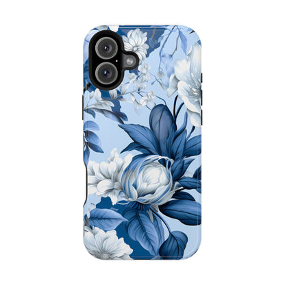 Elegant Blue Floral Phone Case