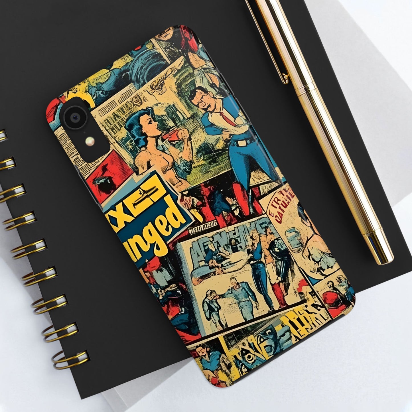 Vintage Comic - Tough Phone Cases, Superhero Phone Covers