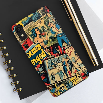 Vintage Comic - Tough Phone Cases, Superhero Phone Covers