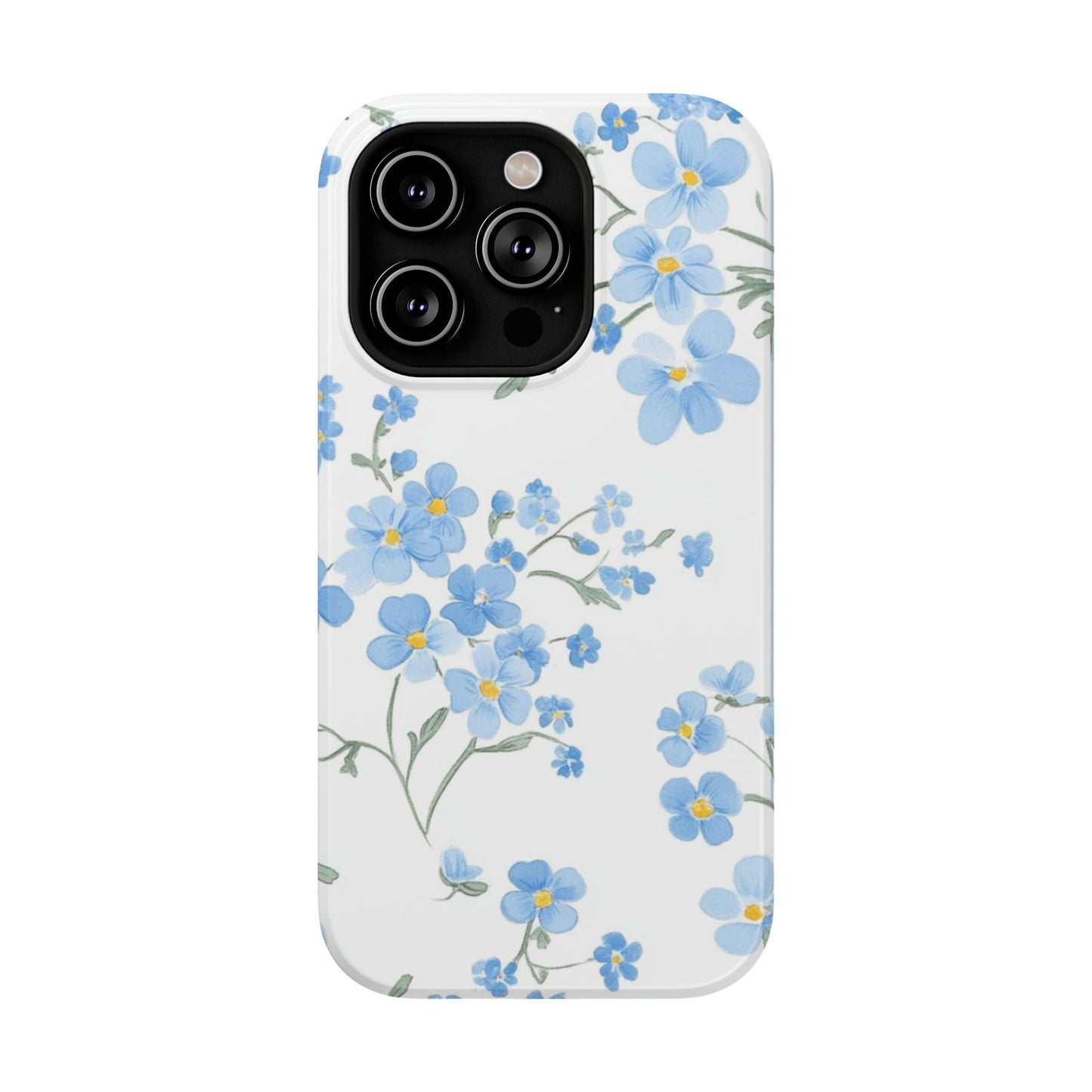Blue Flower Design Floral Phone Case