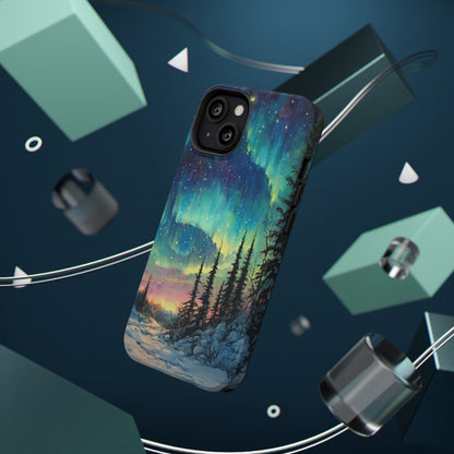 Aurora Borealis Impact-Resistant Phone Case - Durable Protection with Stunning Northern Lights Design