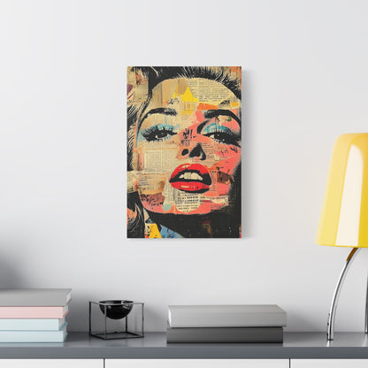 Canvas Wall Art Print, Retro Pop Culture Women 3 - Modern Home Decor, Wall Art, Gift for Art Lovers, Pop Art, Unique Gift for Her