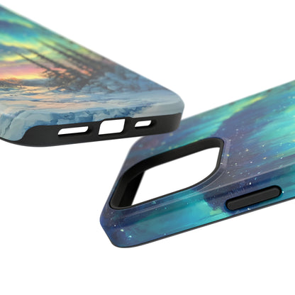 Aurora Borealis Impact-Resistant Phone Case - Durable Protection with Stunning Northern Lights Design