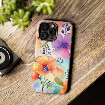 Phone Case - Spring Flower Watercolor Tough Case