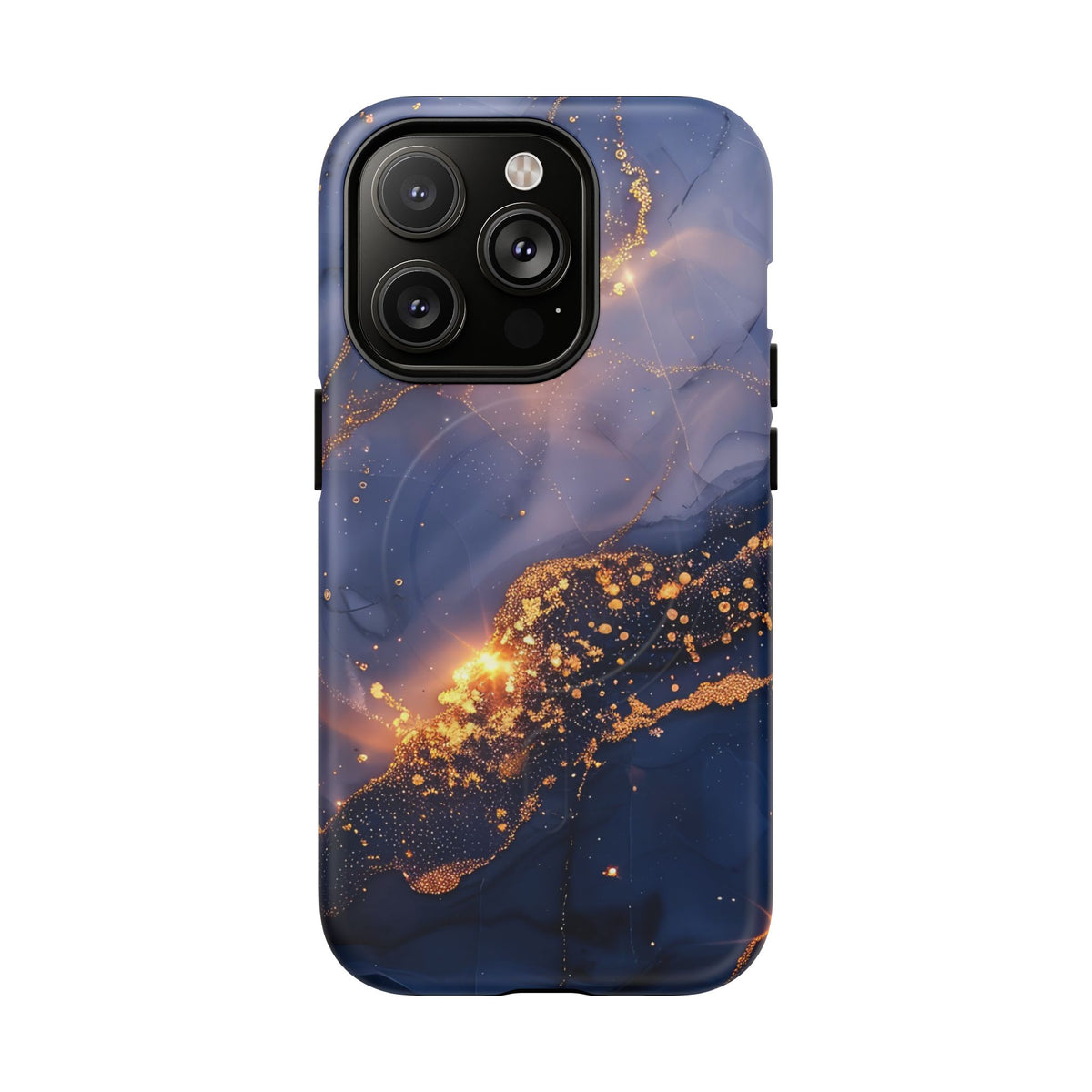 Black and Gold Marble phone case -Tough Magnetic iPhone Case