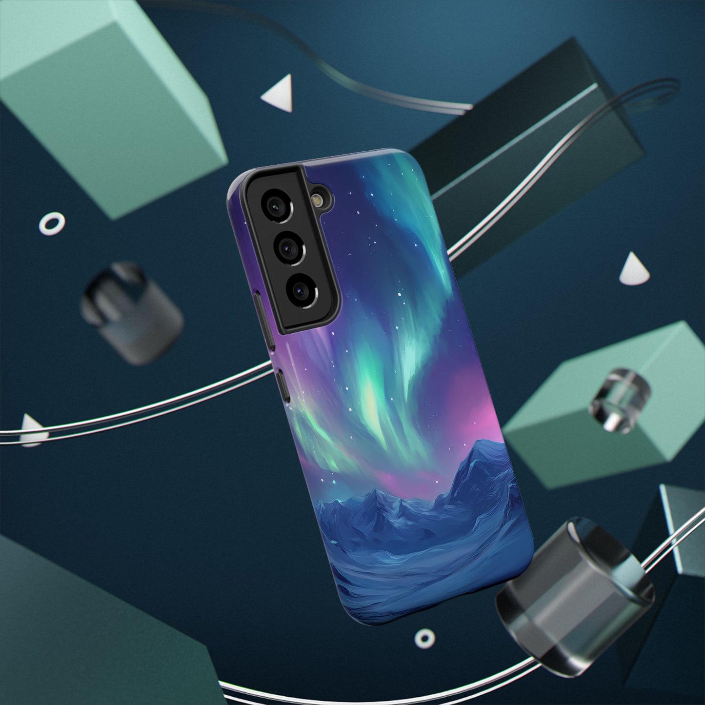 Aurora Borealis Impact-Resistant Phone Case - Colorful Northern Lights Design-2