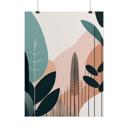 Mid- century nature design poster
