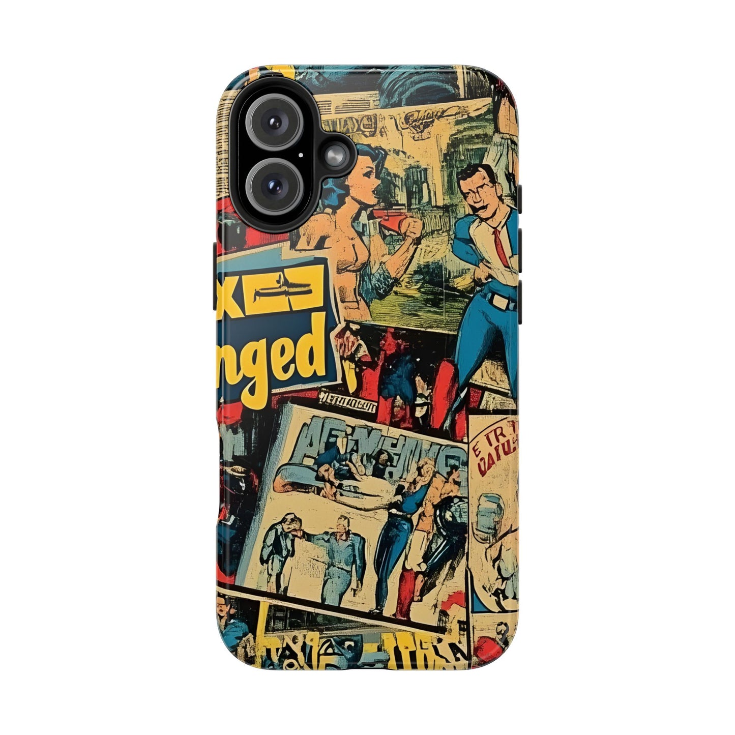 Vintage Comic - Tough Phone Cases, Superhero Phone Covers