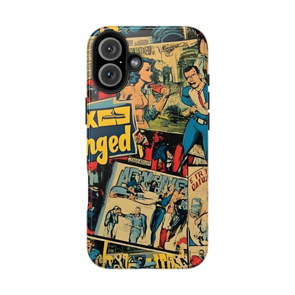 Vintage Comic - Tough Phone Cases, Superhero Phone Covers