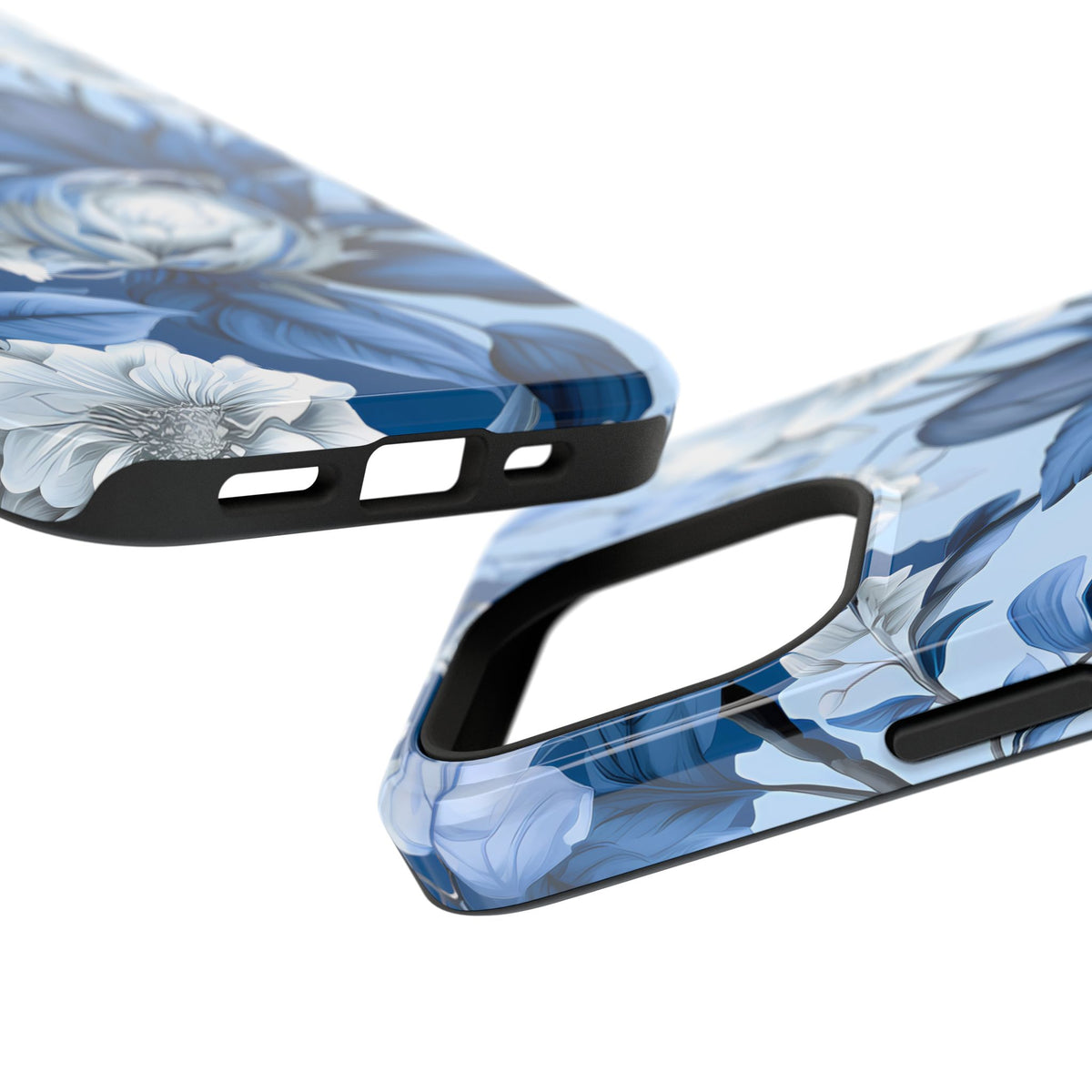 Elegant Blue Floral Phone Case