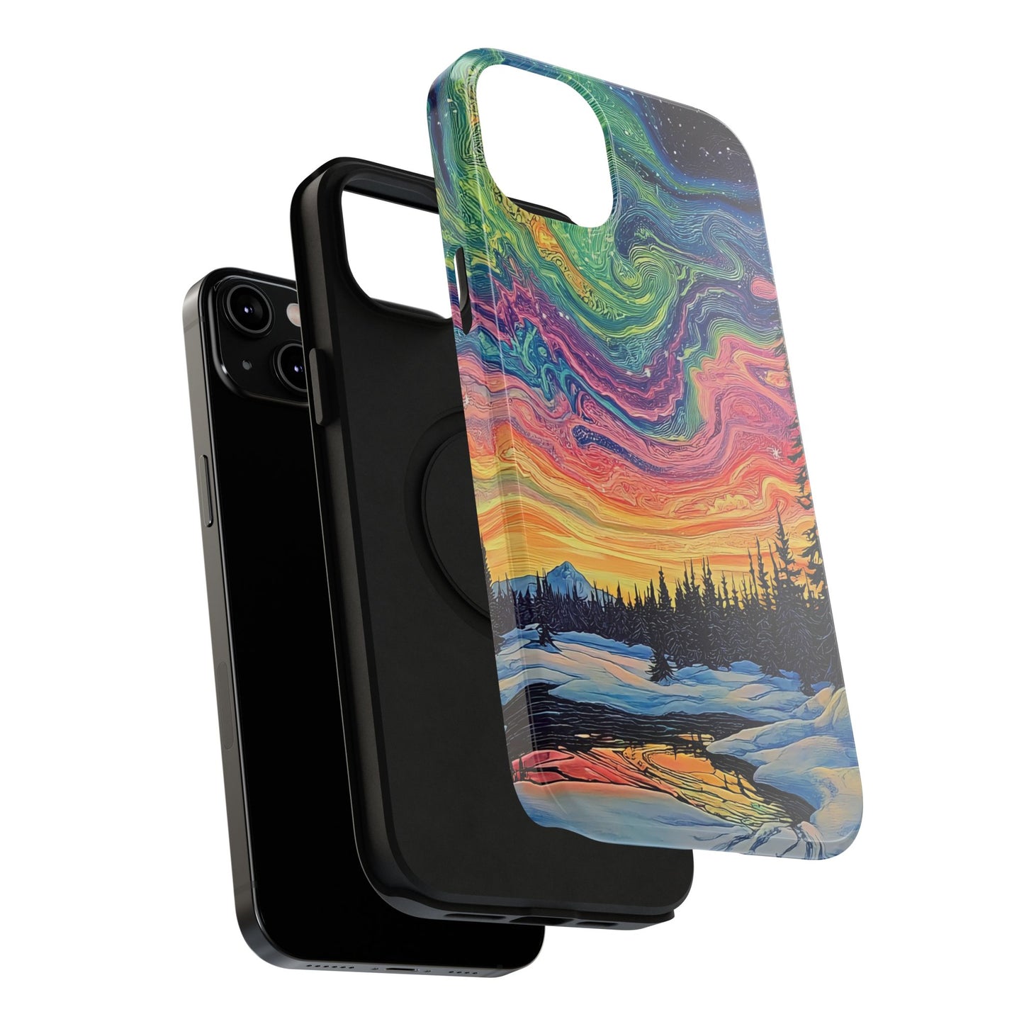 Nature-Inspired Impact-Resistant Phone Case - Vibrant Galaxy Sky Design