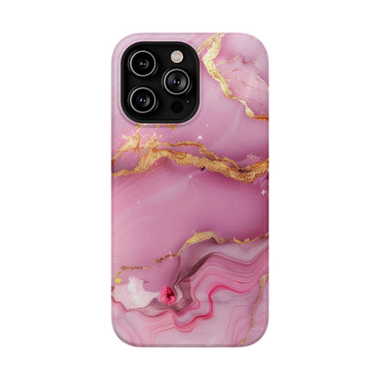 Elegant Marble Phone Case - Pink & Gold