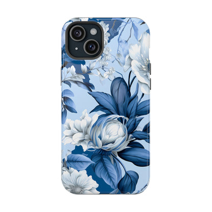 Elegant Blue Floral Phone Case