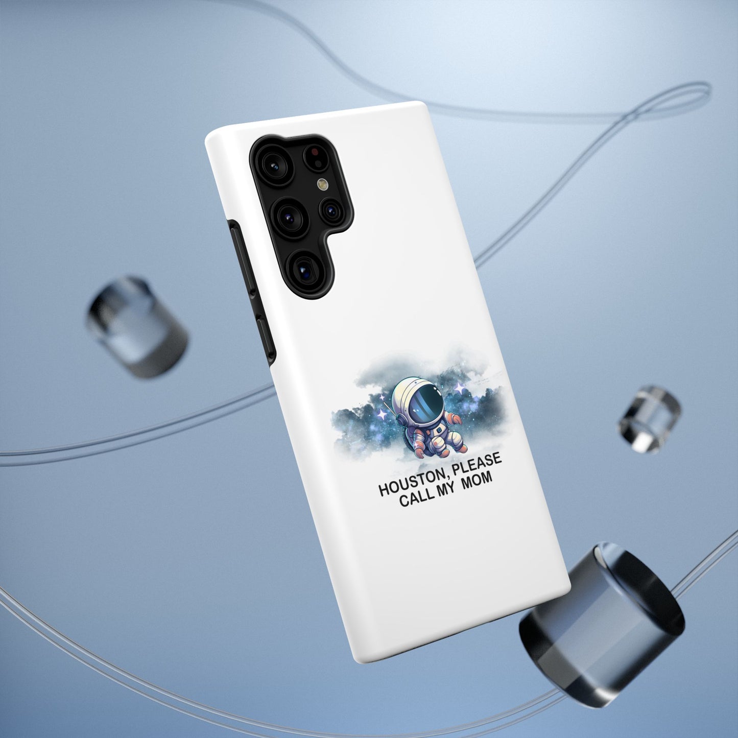 Astronaut Phone Case - "Houston, Please Call My Mom" Impact-Resistant Cover for Space Lovers