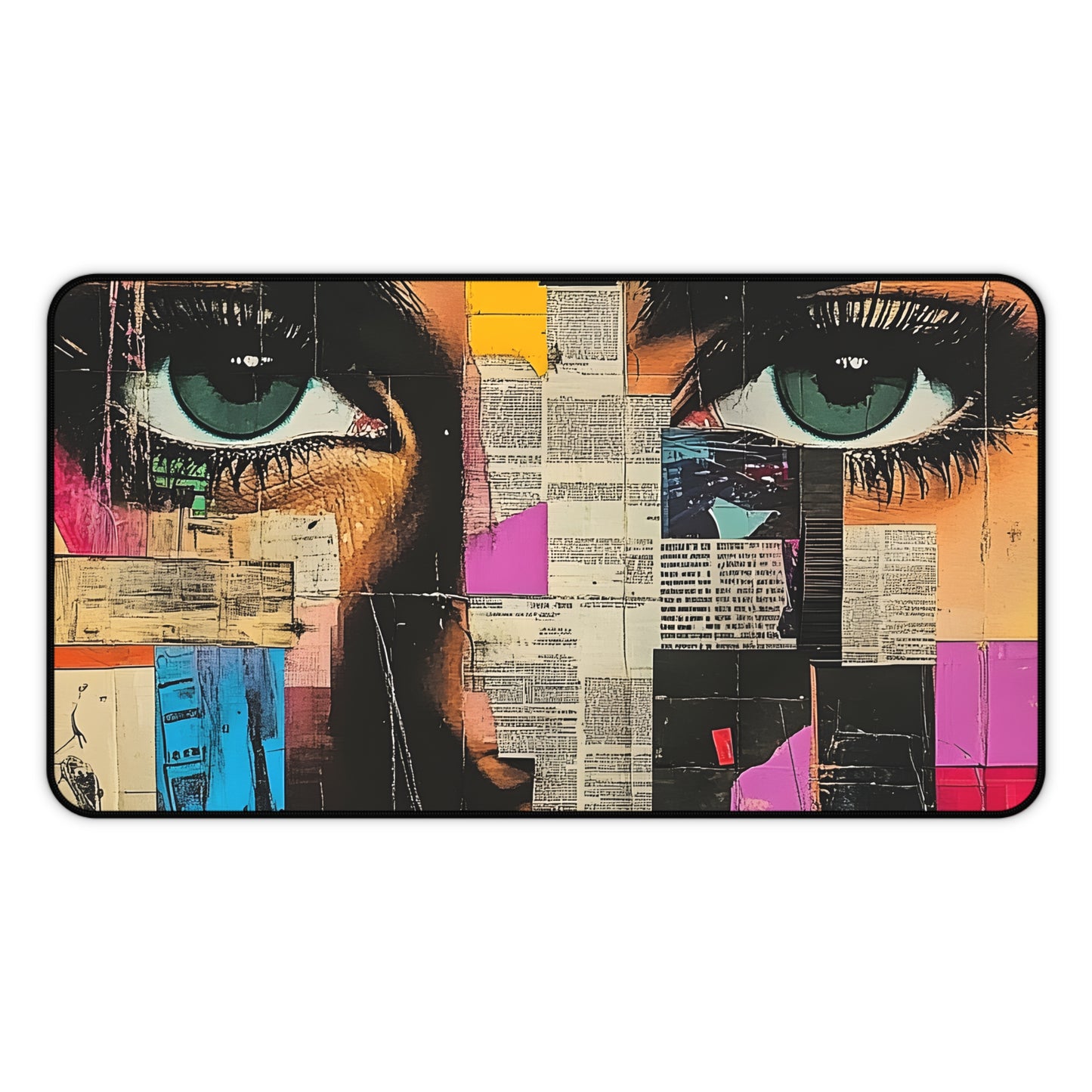 Pop Art Desk Mat — Retro Newspaper Pop Art Mouse Pad 6