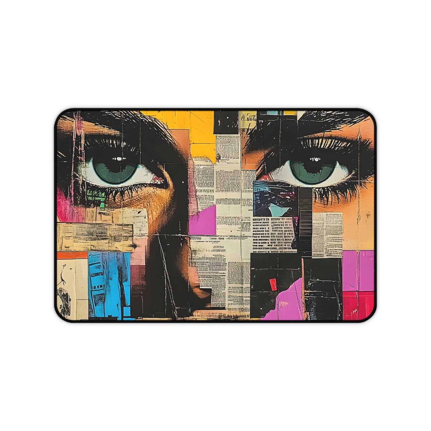 Pop Art Desk Mat — Retro Newspaper Pop Art Mouse Pad 6