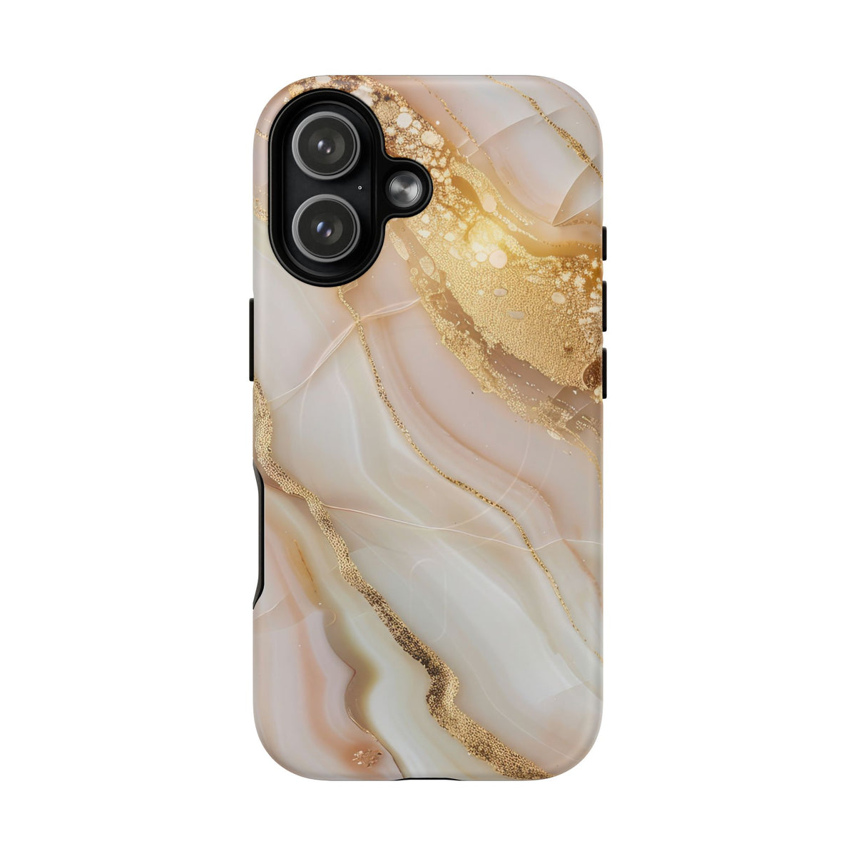 Gold Marble phone case -Tough Magnetic iPhone Case