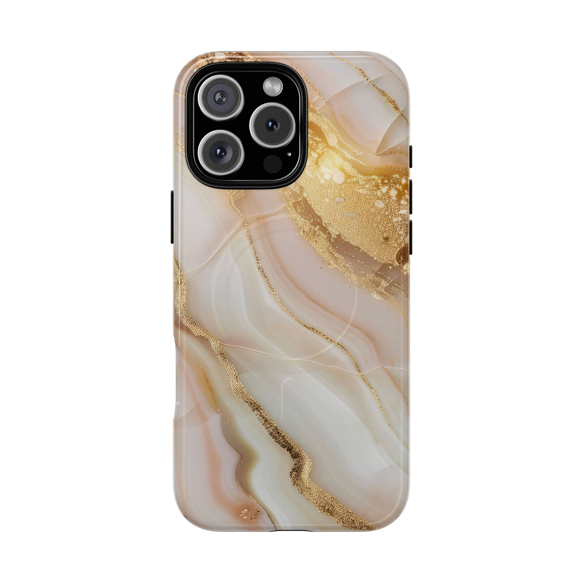 Gold Marble phone case -Tough Magnetic iPhone Case