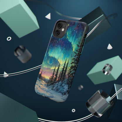 Aurora Borealis Impact-Resistant Phone Case - Durable Protection with Stunning Northern Lights Design