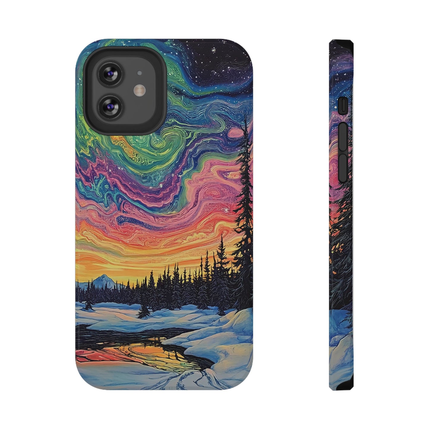 Nature-Inspired Impact-Resistant Phone Case - Vibrant Galaxy Sky Design
