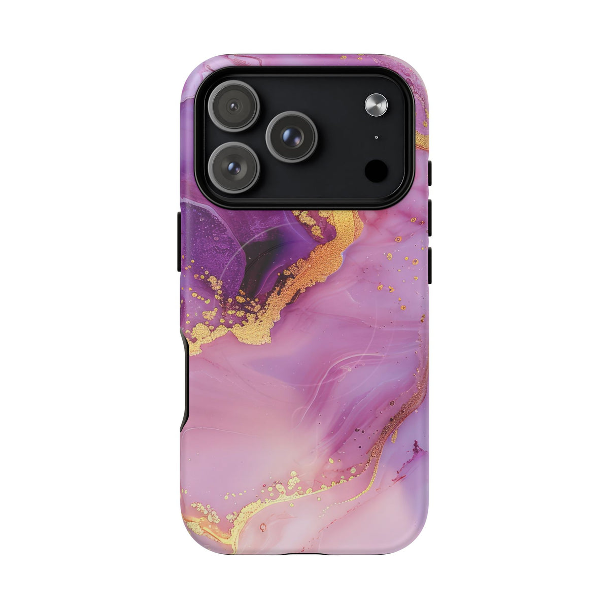 Purple and Gold Marble iPhone Case -Tough Magnetic iPhone Case
