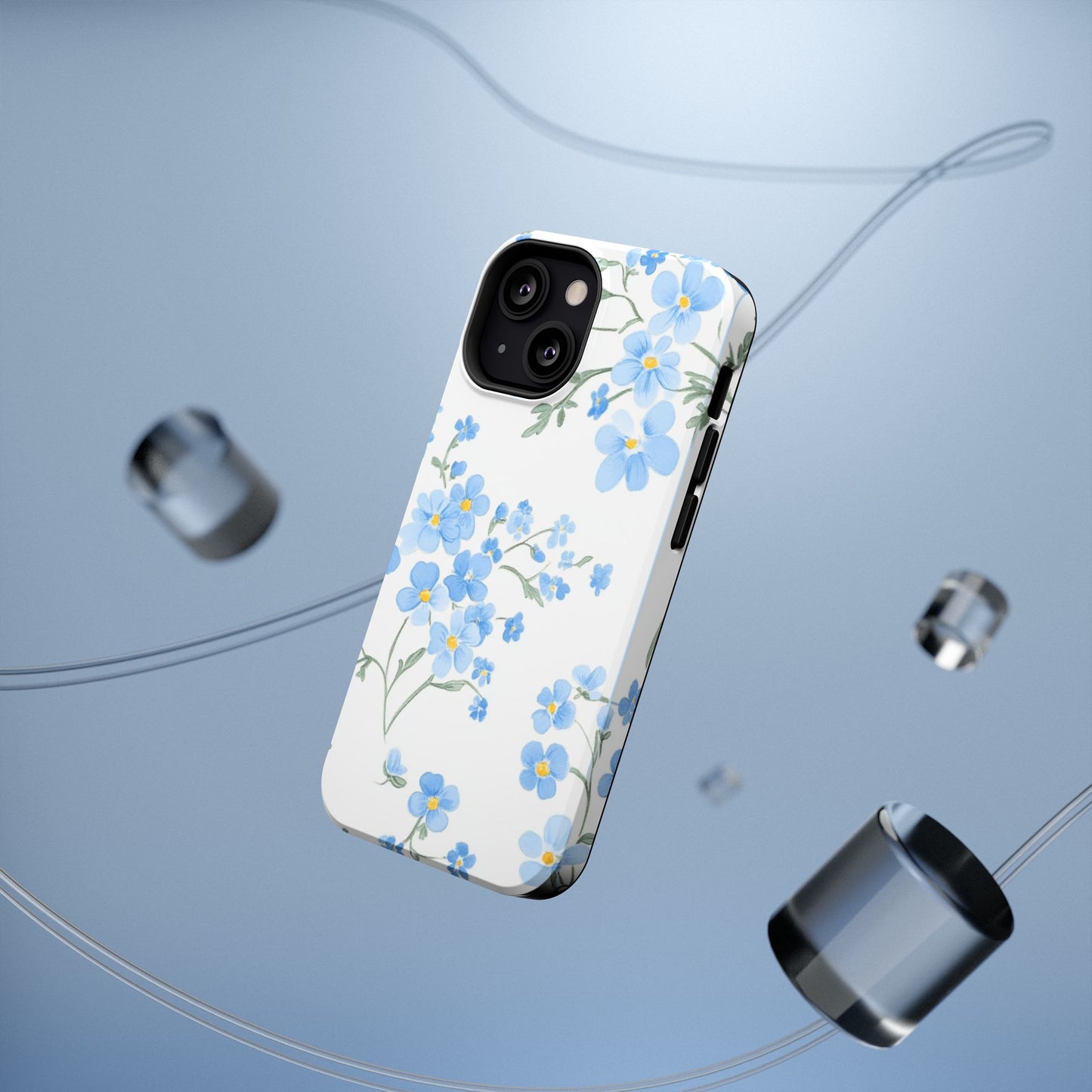 Blue Flower Design Floral Phone Case