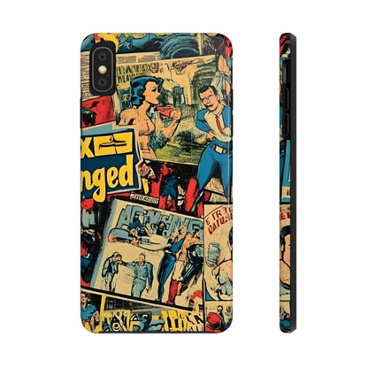 Vintage Comic - Tough Phone Cases, Superhero Phone Covers