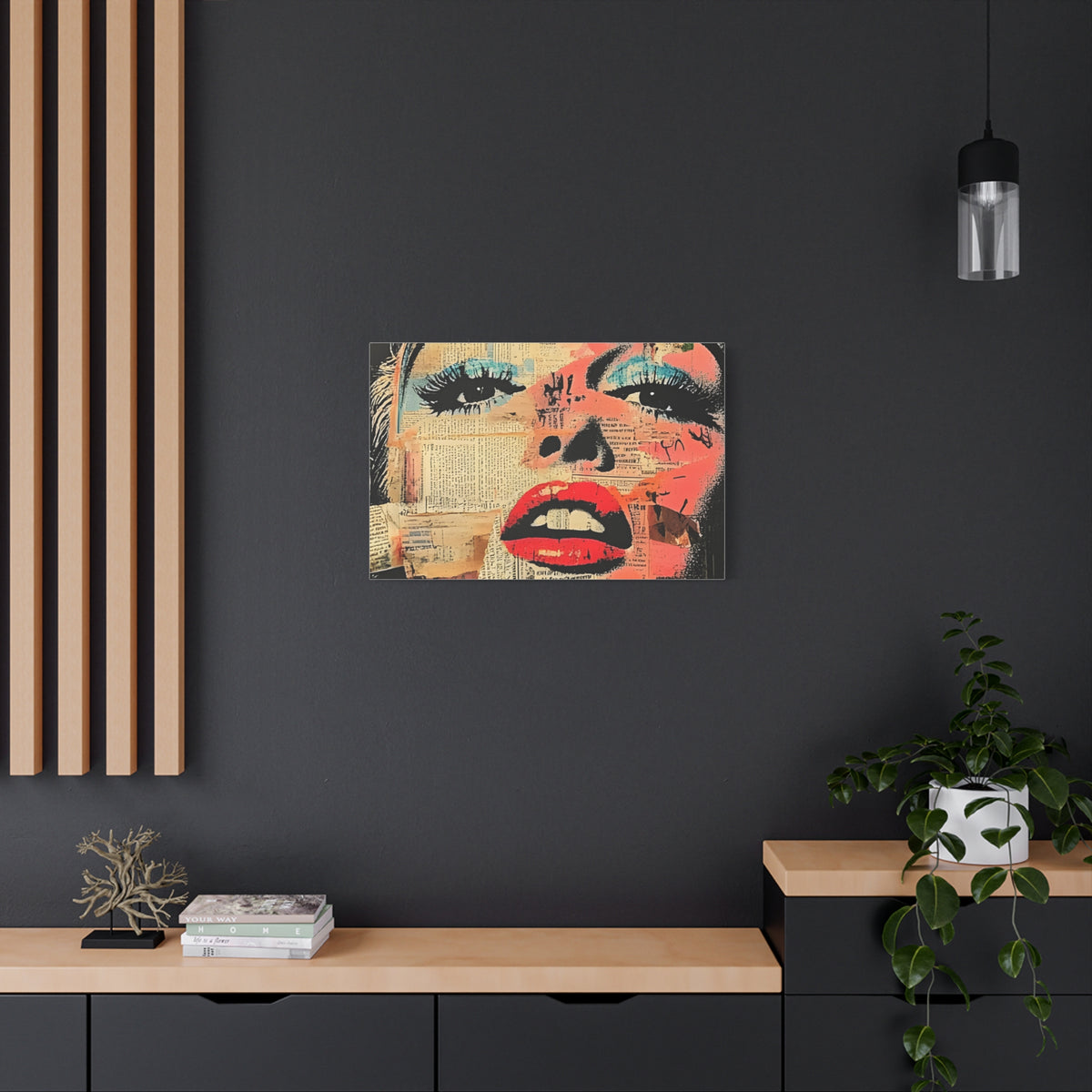 Canvas Wall Art Print, Retro Pop Culture Women 3 - Modern Home Decor, Wall Art, Gift for Art Lovers, Pop Art, Unique Gift for Her