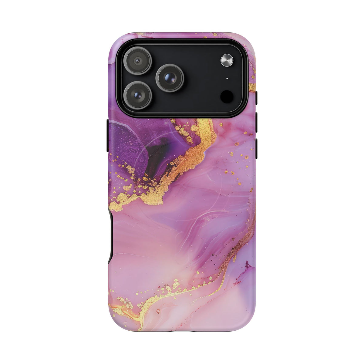 Purple and Gold Marble iPhone Case -Tough Magnetic iPhone Case