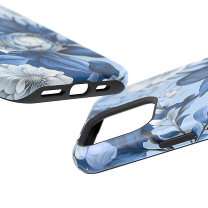 Elegant Blue Floral Phone Case