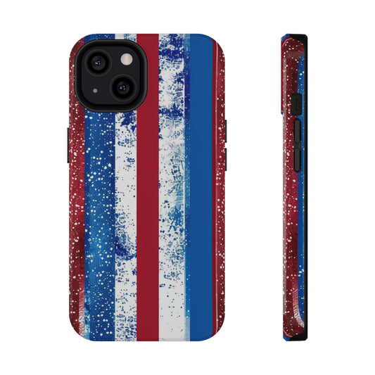 Patriotic Stripes Impact-Resistant Phone Case