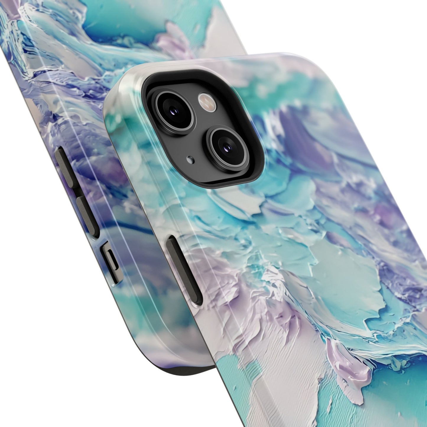 Aqua Abstract Impact-Resistant Phone Case