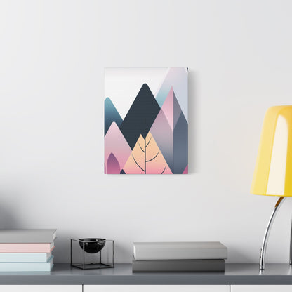 Mountain Sunrise  — Pink Pastel Abstract Landscape Canvas print