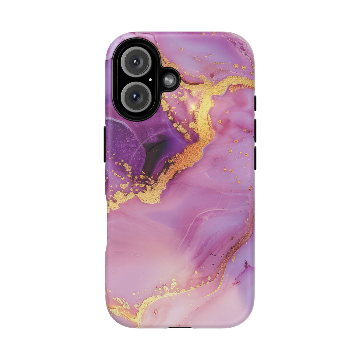 Purple and Gold Marble iPhone Case -Tough Magnetic iPhone Case