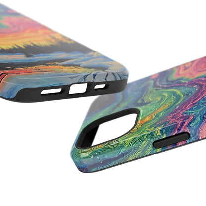 Nature-Inspired Impact-Resistant Phone Case - Vibrant Galaxy Sky Design