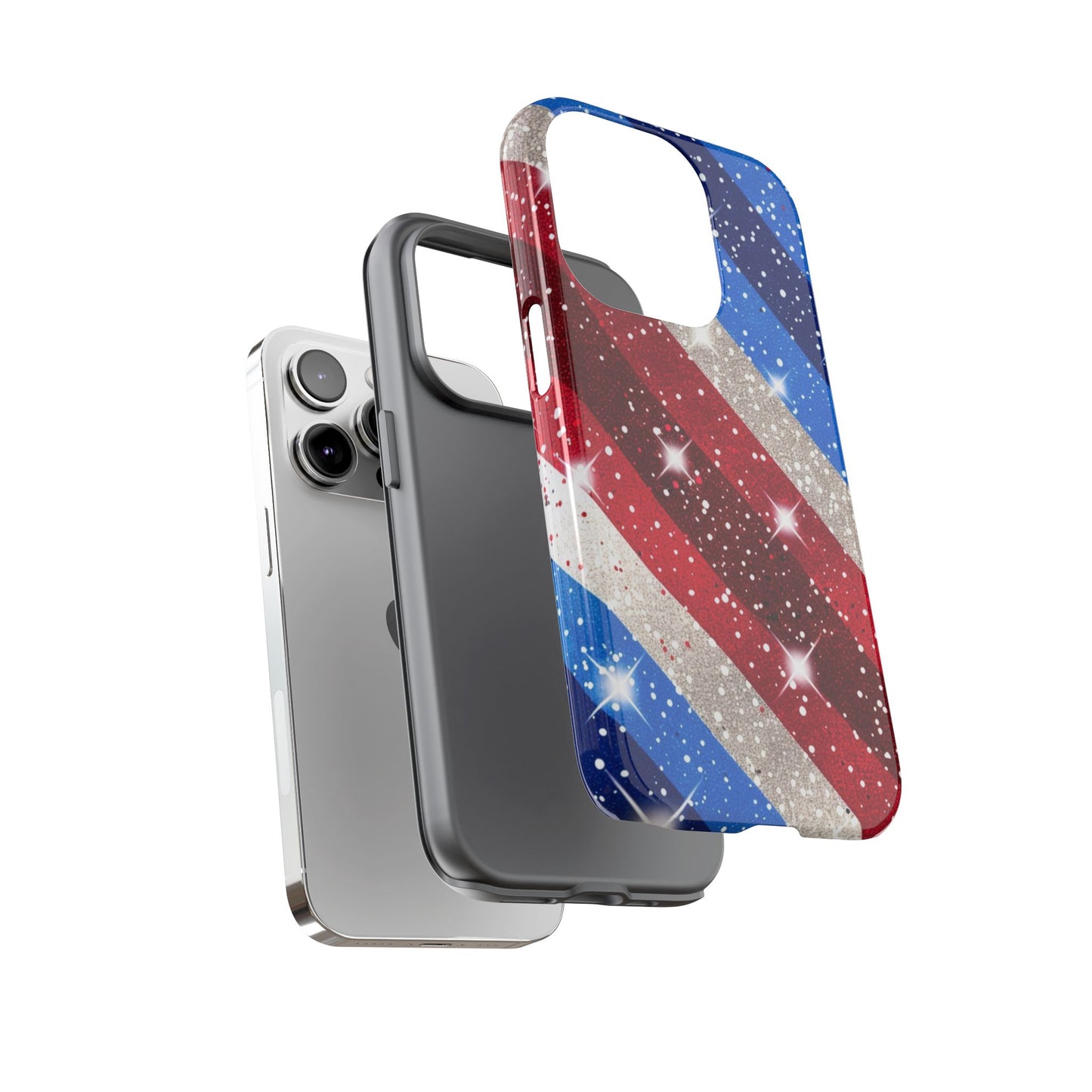 Glittery Patriotic Phone Case - Tough Cases