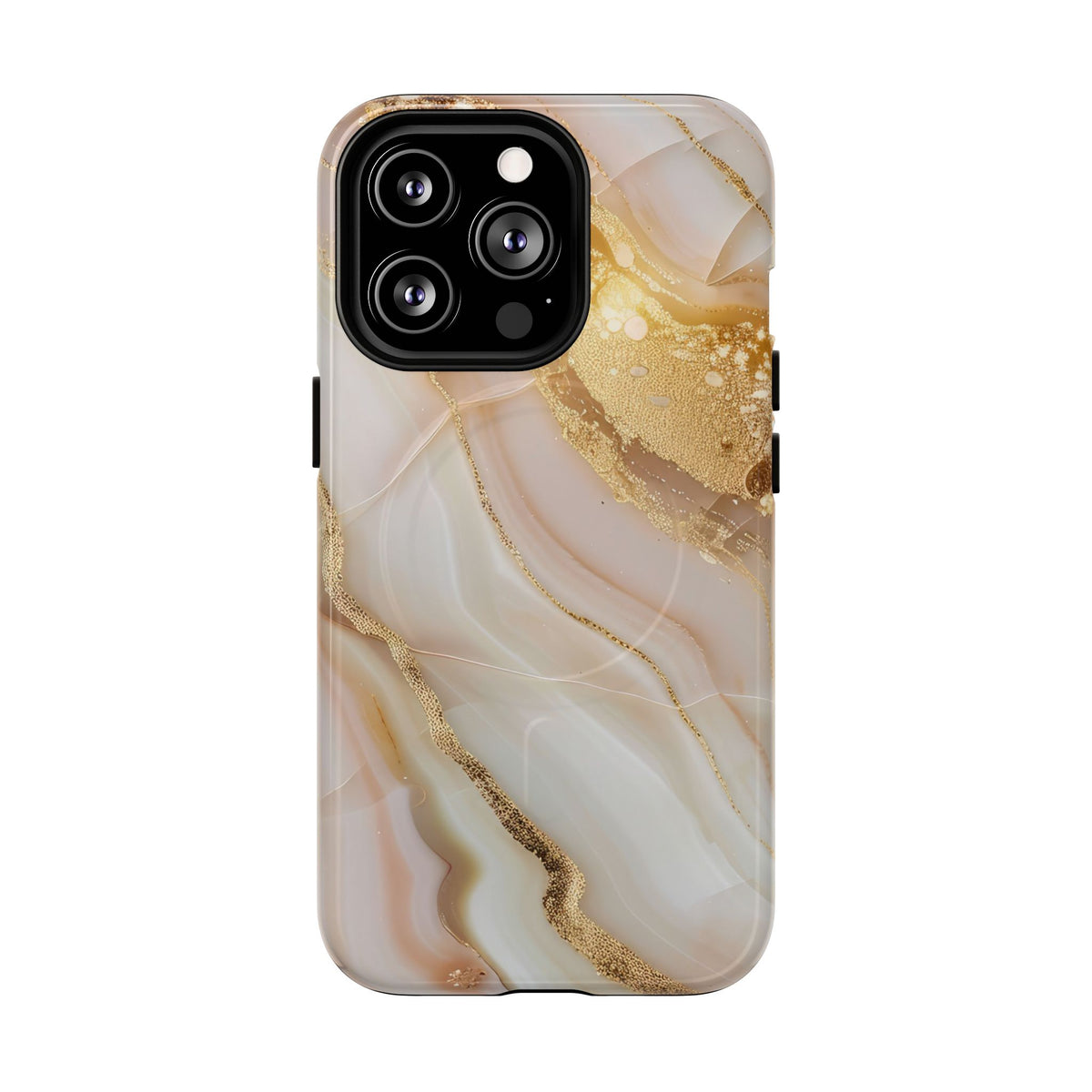 Gold Marble phone case -Tough Magnetic iPhone Case