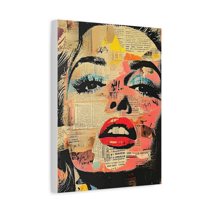 Canvas Wall Art Print, Retro Pop Culture Women 3 - Modern Home Decor, Wall Art, Gift for Art Lovers, Pop Art, Unique Gift for Her