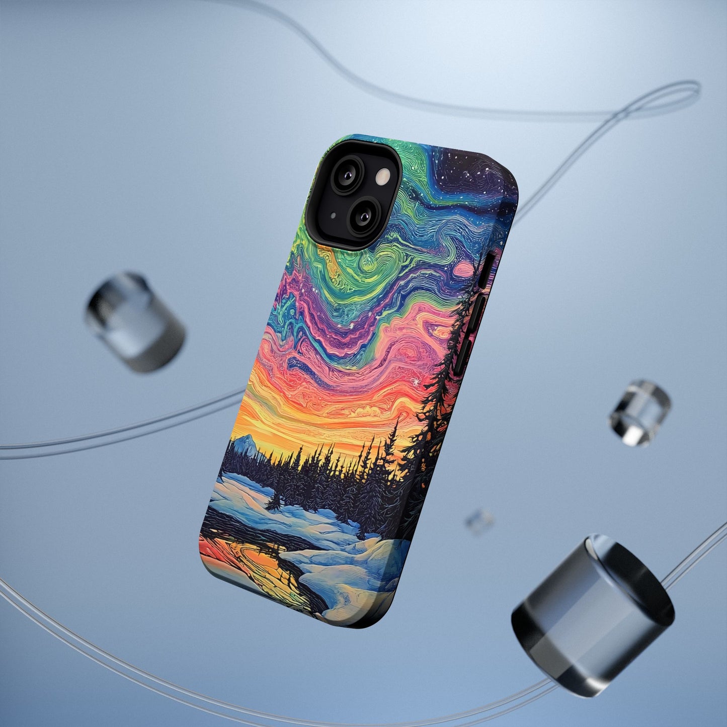 Nature-Inspired Impact-Resistant Phone Case - Vibrant Galaxy Sky Design