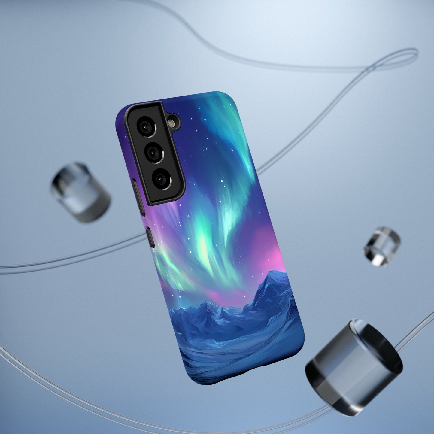 Aurora Borealis Impact-Resistant Phone Case - Colorful Northern Lights Design-2