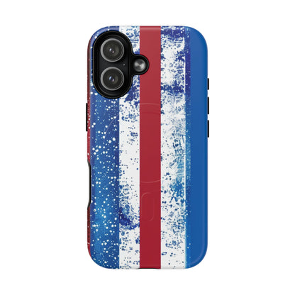 Patriotic Stripes Phone Case | Bold American Flag Design -Tough Magnetic iPhone Cover