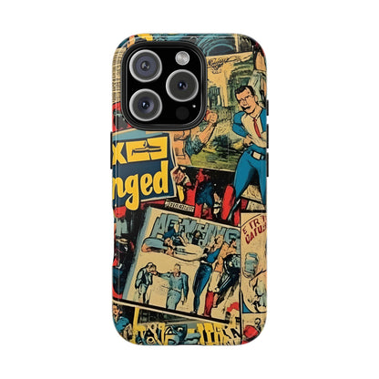 Vintage Comic - Tough Phone Cases, Superhero Phone Covers