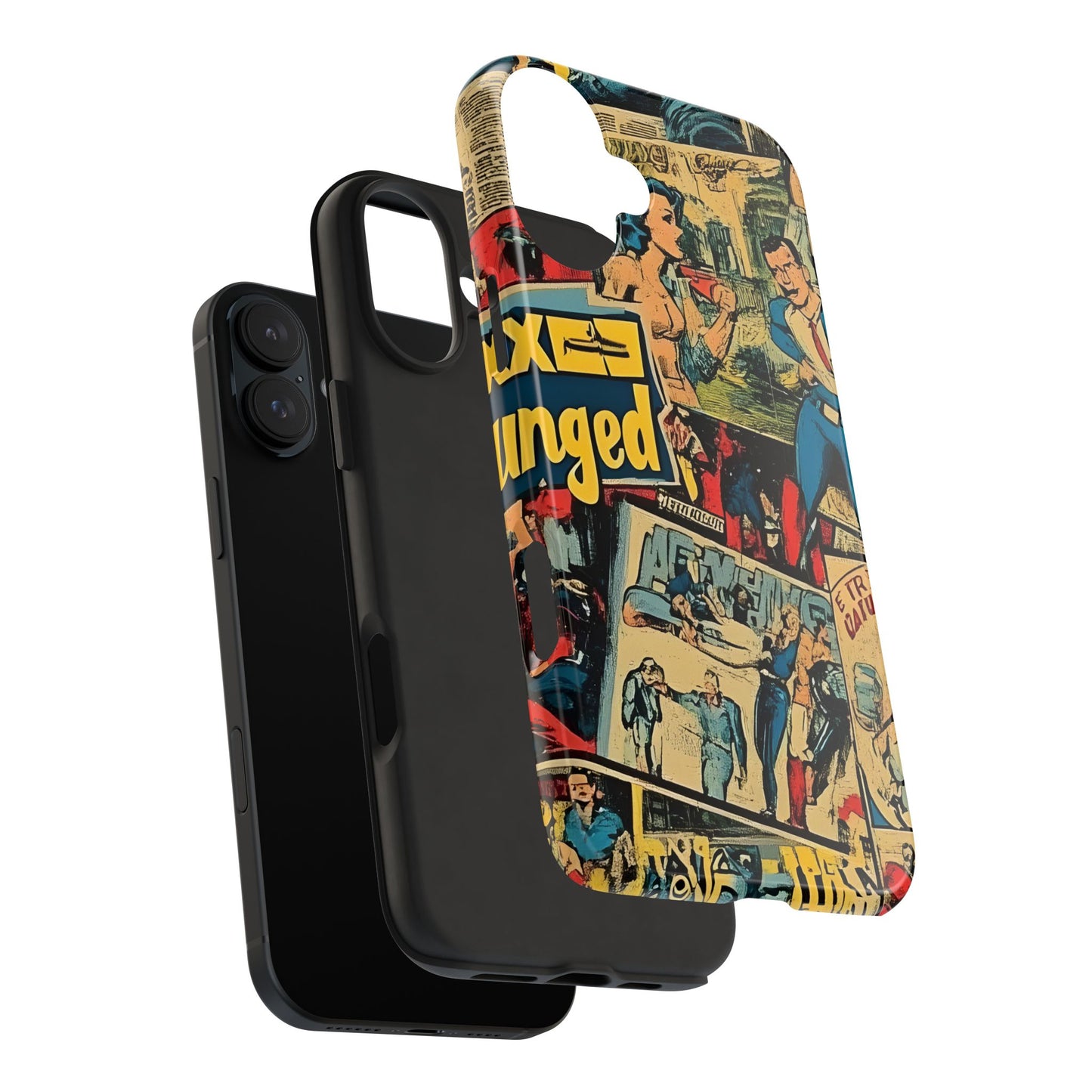 Vintage Comic - Tough Phone Cases, Superhero Phone Covers