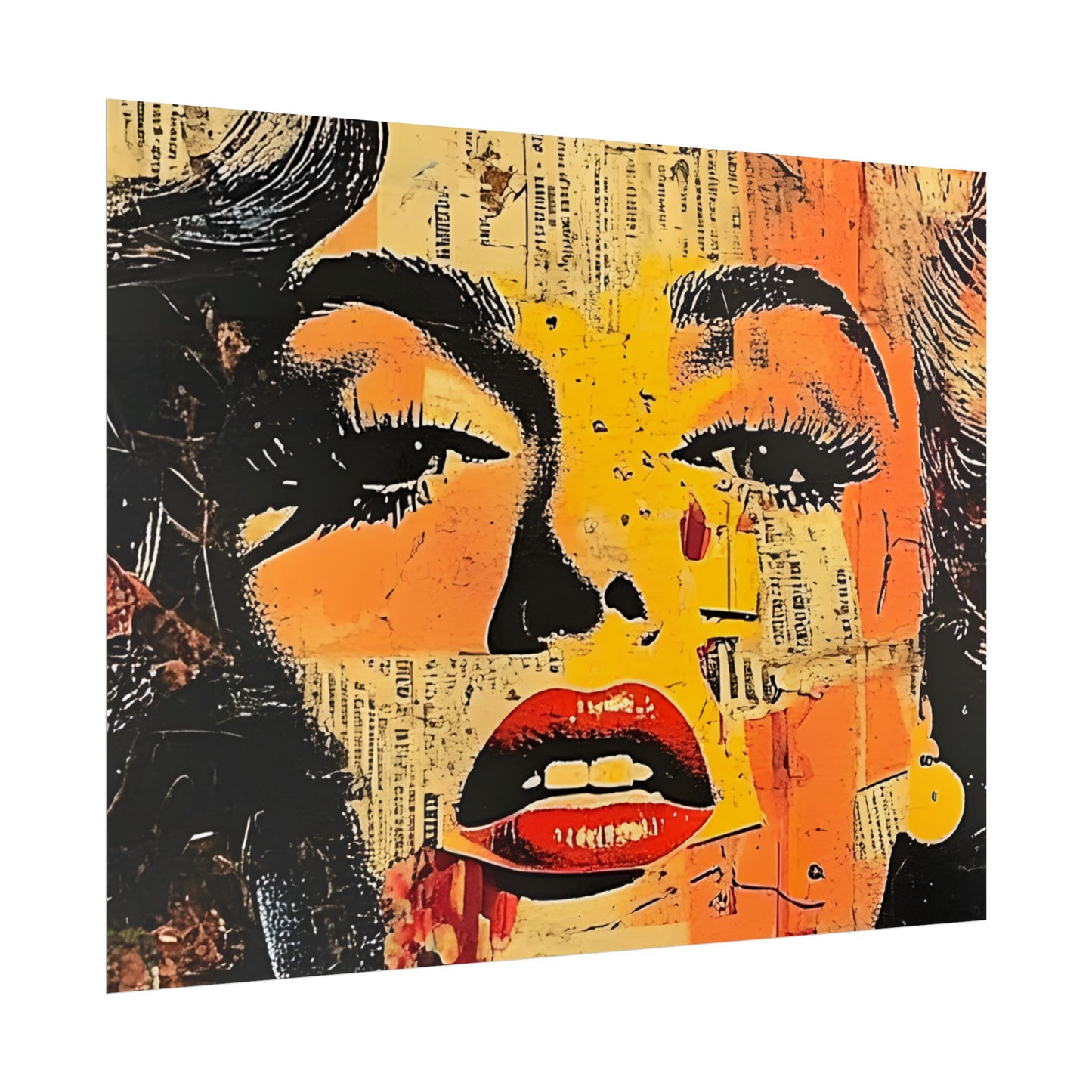 Wall Art Poster - Retro Pop Culture Woman 16, Comic Book Style
